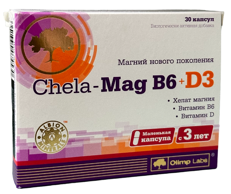 ХЕЛА-МАГ В6+Д3 (Chela-Mag B6+D3) №30 капс Olimp Labs