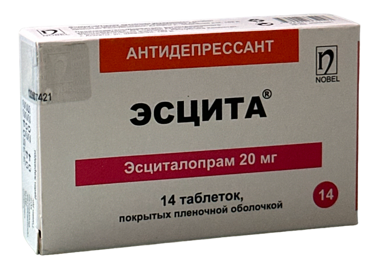 ЭСЦИТА 20мг N14 таб п.п.о.