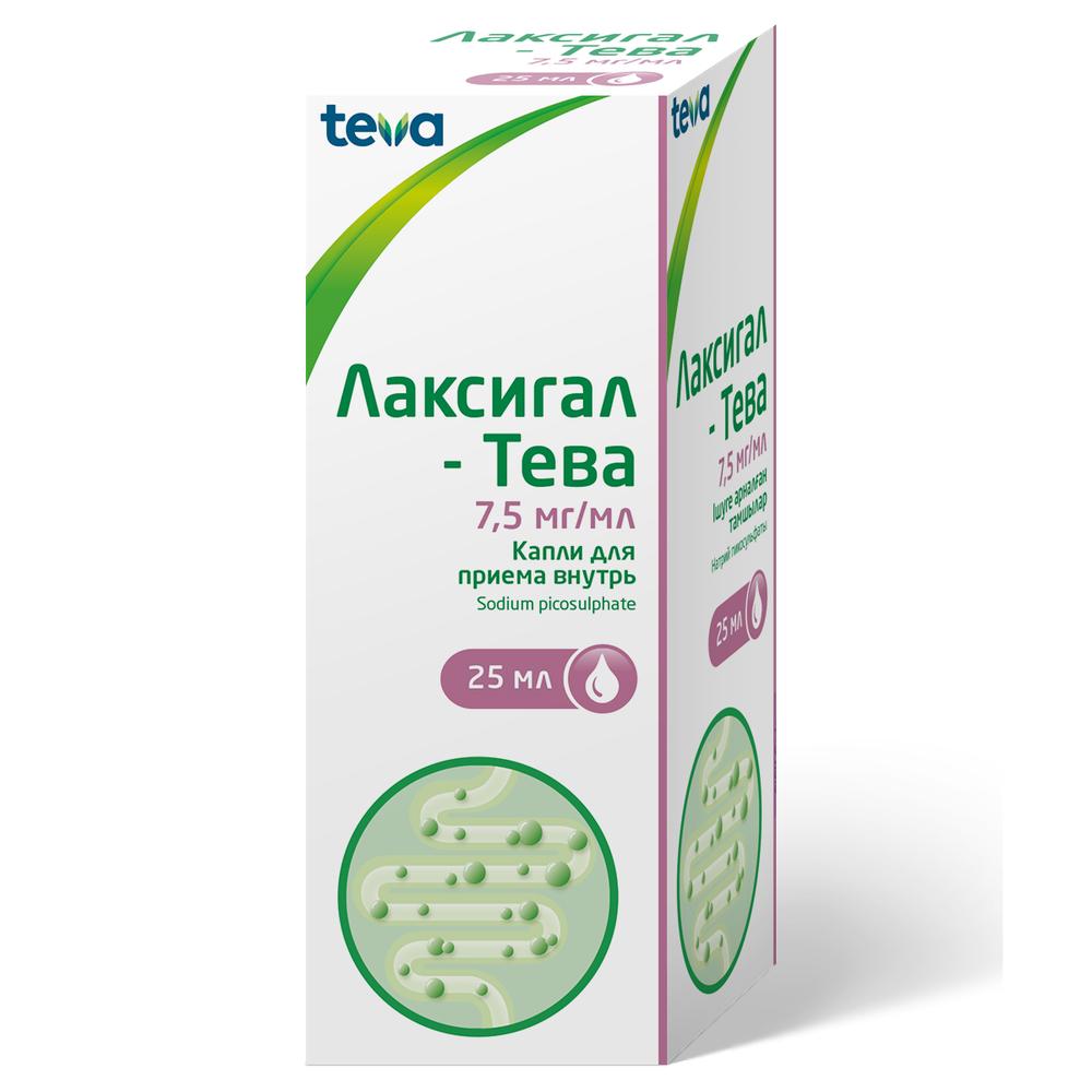 ЛАКСИГАЛ-ТЕВА 7.5мг/мл 25мл капли д/внут прим